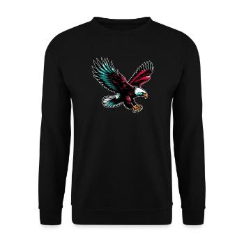 Aigle - Sweat-shirt Unisexe - noir - Devant - Alina (178cm) & Michal (187cm)
