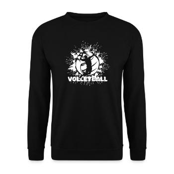 Volleyball Sun Player Club Team Logo - Unisex Sweatshirt - black - Front - Alina (178cm) & Michal (187cm)