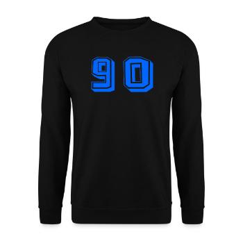 90. 90 YEARS. 90th ANNIVERSARY. 90 YEARS ANNIVERSARY. - Unisex Sweatshirt - black - Front - Alina (178cm) & Michal (187cm)