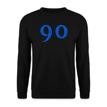 90. 90 ANS. 90e ANNIVERSAIRE. ANNIVERSAIRE 90 ANS. - Sweat-shirt Unisexe - noir - Devant - Alina (178cm) & Michal (187cm)