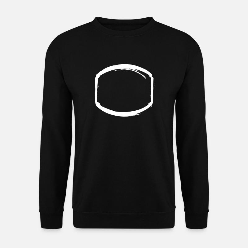 white oval frame - Unisex Sweatshirt - black