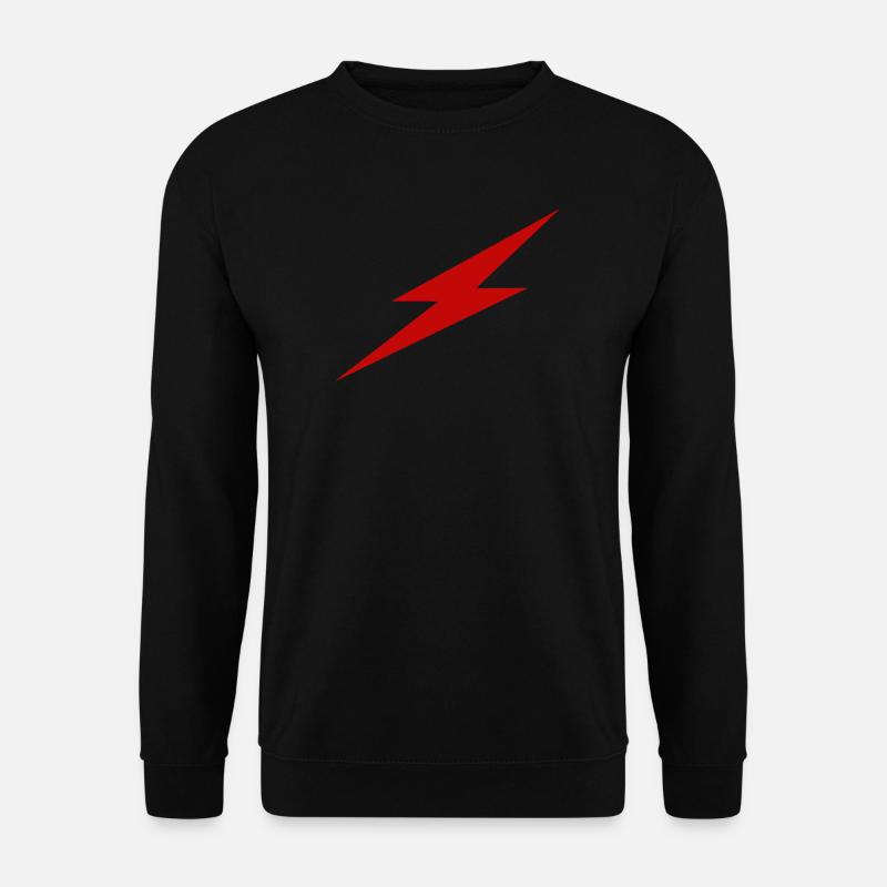 Red Lightning Bolt - Unisex Sweatshirt - black