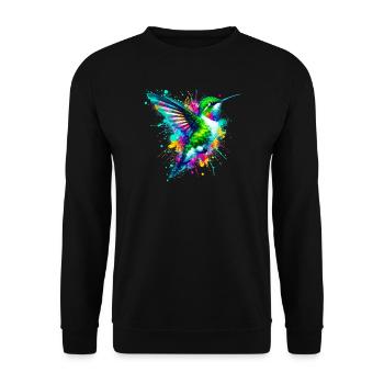 Colibri - Sweat-shirt Unisexe - noir - Devant - Alina (178cm) & Michal (187cm)