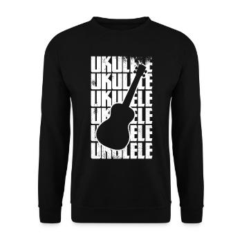Ukulélé drôle - Sweat-shirt Unisexe - noir - Devant - Alina (178cm) & Michal (187cm)
