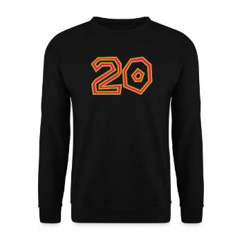 20. 20 ANS. 20e ANNIVERSAIRE. ANNIVERSAIRE 20 ANS. - Sweat-shirt Unisexe - noir - Devant - Alina (178cm) & Michal (187cm)