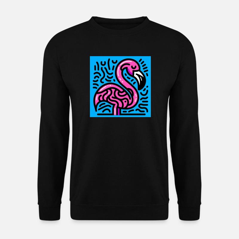 Flamingo - Unisex Pullover - Schwarz