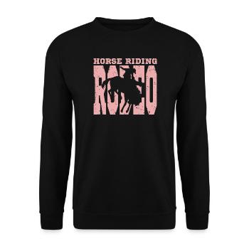 Motif de rodéo intéressant - Sweat-shirt Unisexe - noir - Devant - Alina (178cm) & Michal (187cm)