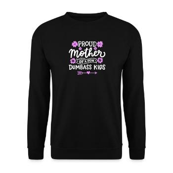 Stolze Mutter Muttertag - Unisex Pullover - Schwarz - Vorne - Alina (178cm) & Michal (187cm)
