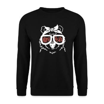 Mama Bär Muttertag - Unisex Pullover - Schwarz - Vorne - Alina (178cm) & Michal (187cm)