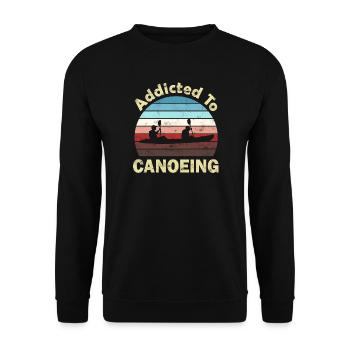 Kanu Kanufahrer - Unisex Pullover - Schwarz - Vorne - Alina (178cm) & Michal (187cm)