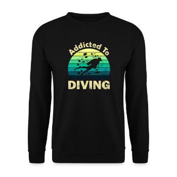 Diving Divers - Unisex Sweatshirt - black - Front - Alina (178cm) & Michal (187cm)