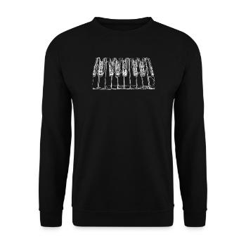 Touche de piano Pianiste - Sweat-shirt Unisexe - noir - Devant - Alina (178cm) & Michal (187cm)
