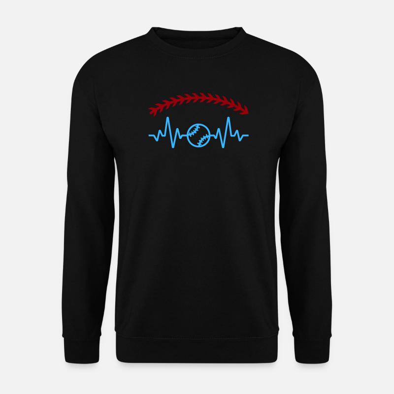 Heartbeat Baseball - Unisex Pullover - Schwarz