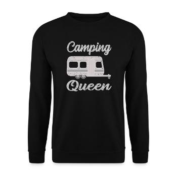 Camping en caravane - Sweat-shirt Unisexe - noir - Devant - Alina (178cm) & Michal (187cm)