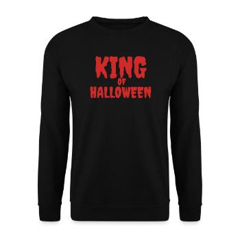 King of Halloween Spooky Font Design - Unisex Sweatshirt - black - Front - Alina (178cm) & Michal (187cm)