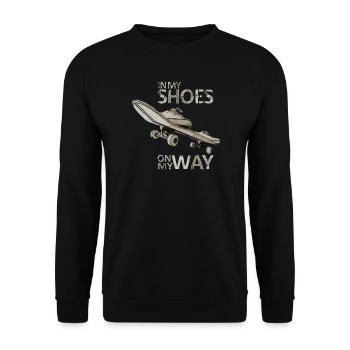 Skateboarding, Skateboarding - Unisex Sweatshirt - black - Front - Alina (178cm) & Michal (187cm)
