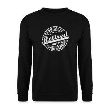 Retraité officiel n’est plus mon problème (blanc) - Sweat-shirt Unisexe - noir - Devant - Alina (178cm) & Michal (187cm)