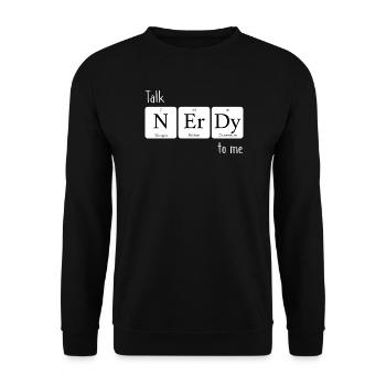 Elements Talk nerdy to me - Unisex Pullover - Schwarz - Vorne - Alina (178cm) & Michal (187cm)