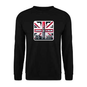 Londres vous appelle - Sweat-shirt Unisexe - noir - Devant - Alina (178cm) & Michal (187cm)