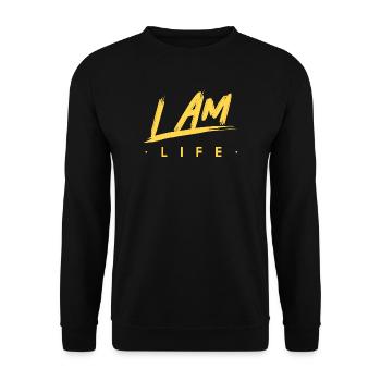 I am life zen motivation - Sweat-shirt Unisexe - noir - Devant - Alina (178cm) & Michal (187cm)