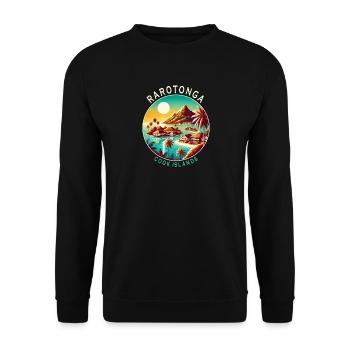 Parotonga Cook Islands Pazifik Reise - Unisex Pullover - Schwarz - Vorne - Alina (178cm) & Michal (187cm)