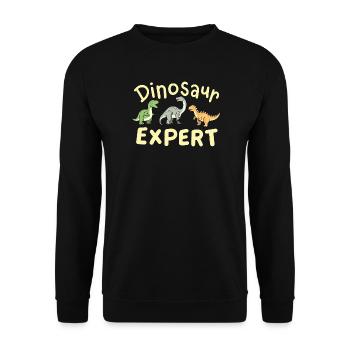 Dinosaurier-Experte zukünftiger Paläontologe - Unisex Pullover - Schwarz - Vorne - Alina (178cm) & Michal (187cm)