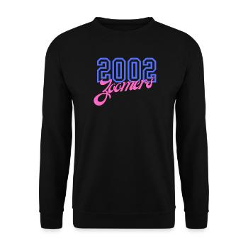 2002 Zoomers Été Rétro Dégradé Logo - Sweat-shirt Unisexe - noir - Devant - Alina (178cm) & Michal (187cm)