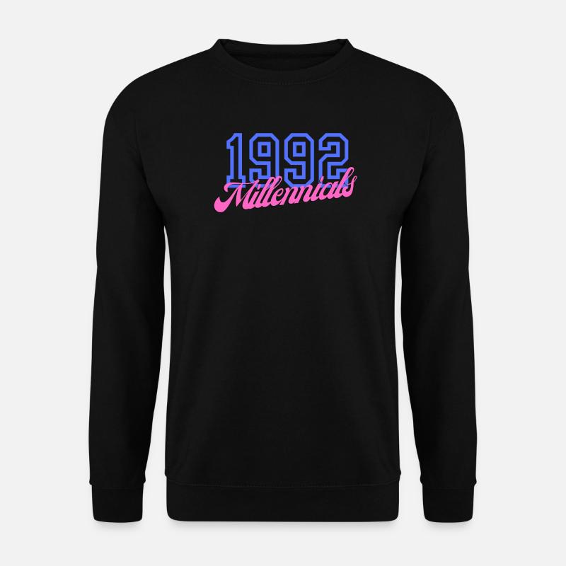 Retro 1992 Millennial Numerisches Design - Unisex Pullover - Schwarz