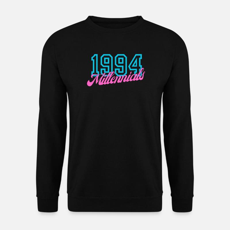 1994 Millennials Retro Datum Design - Unisex Pullover - Schwarz