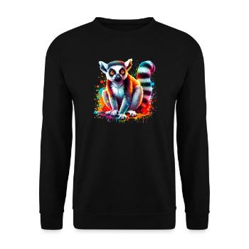 Lemur - Unisex Sweatshirt - black - Front - Alina (178cm) & Michal (187cm)