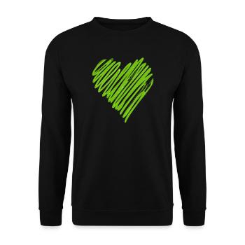 Un cœur puissant - Sweat-shirt Unisexe - noir - Devant - Alina (178cm) & Michal (187cm)