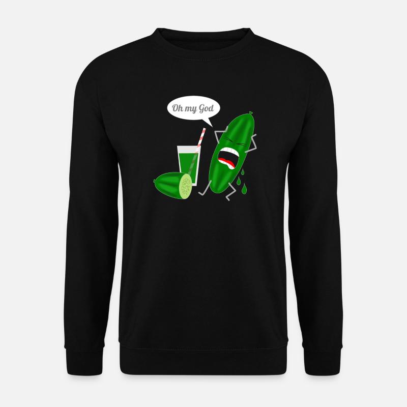 Humorvolles Gurkendesign mit Schrei - Unisex Pullover - Schwarz