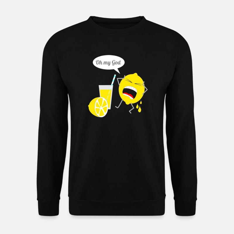 Lustiges Zitronen Design - Unisex Pullover - Schwarz