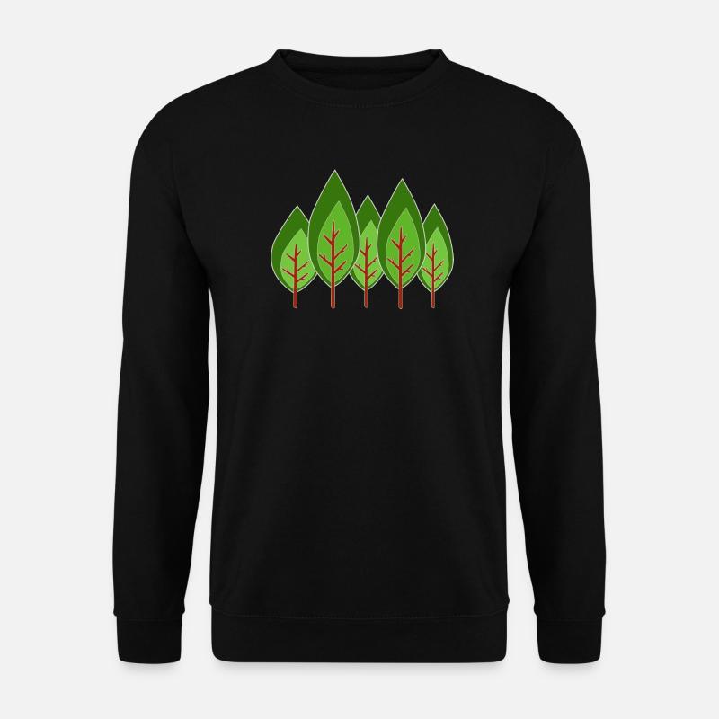 Trees Minimalist, - Unisex Sweatshirt - black