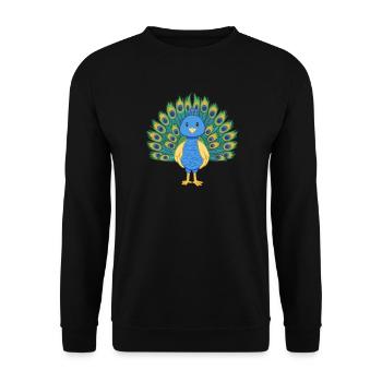 Peacock - Unisex Sweatshirt - black - Front - Alina (178cm) & Michal (187cm)