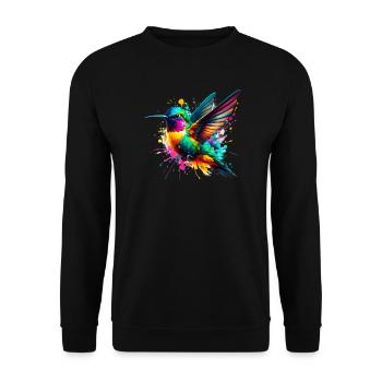 Hummingbird - Unisex Sweatshirt - black - Front - Alina (178cm) & Michal (187cm)