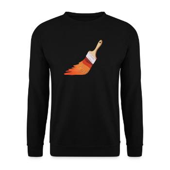 Pinceaux de peintre - Sweat-shirt Unisexe - noir - Devant - Alina (178cm) & Michal (187cm)