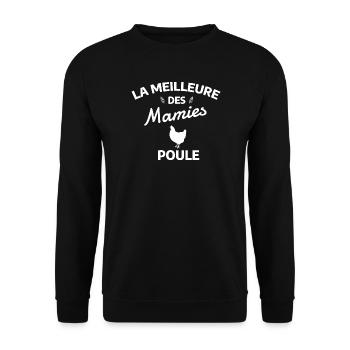 Citations Surprenantes pour Mamies Passionnées - Sweat-shirt Unisexe - noir - Devant - Alina (178cm) & Michal (187cm)