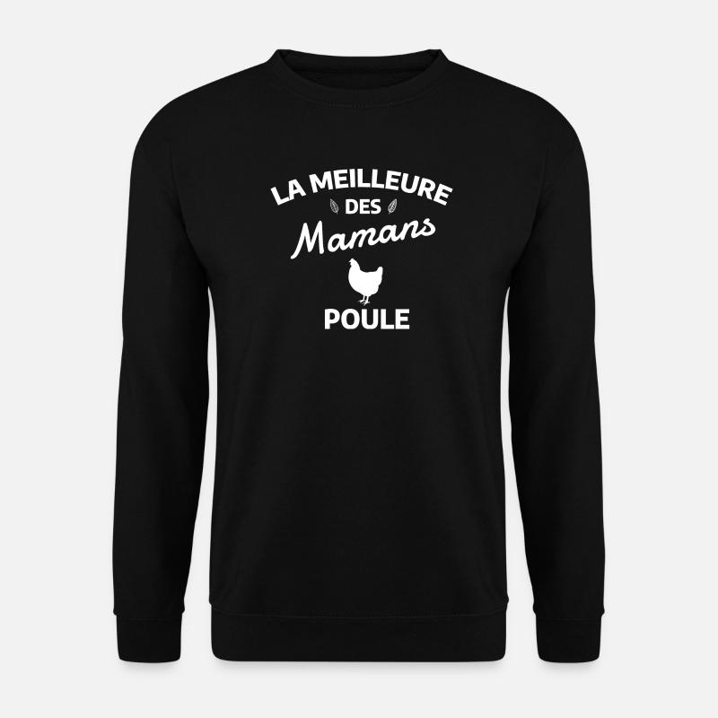 Retro Huhn Mama Humor - Unisex Pullover - Schwarz