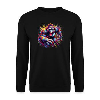 Gorilla - Unisex Sweatshirt - black - Front - Alina (178cm) & Michal (187cm)