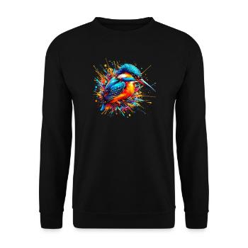 Kingfisher - Unisex Sweatshirt - black - Front - Alina (178cm) & Michal (187cm)