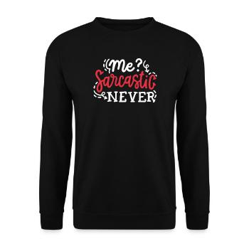 sarkastisch lustig Sarkasmus - Unisex Pullover - Schwarz - Vorne - Alina (178cm) & Michal (187cm)
