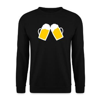 Beer Beer Glasses Father's Day Gift Dad - Unisex Sweatshirt - black - Front - Alina (178cm) & Michal (187cm)
