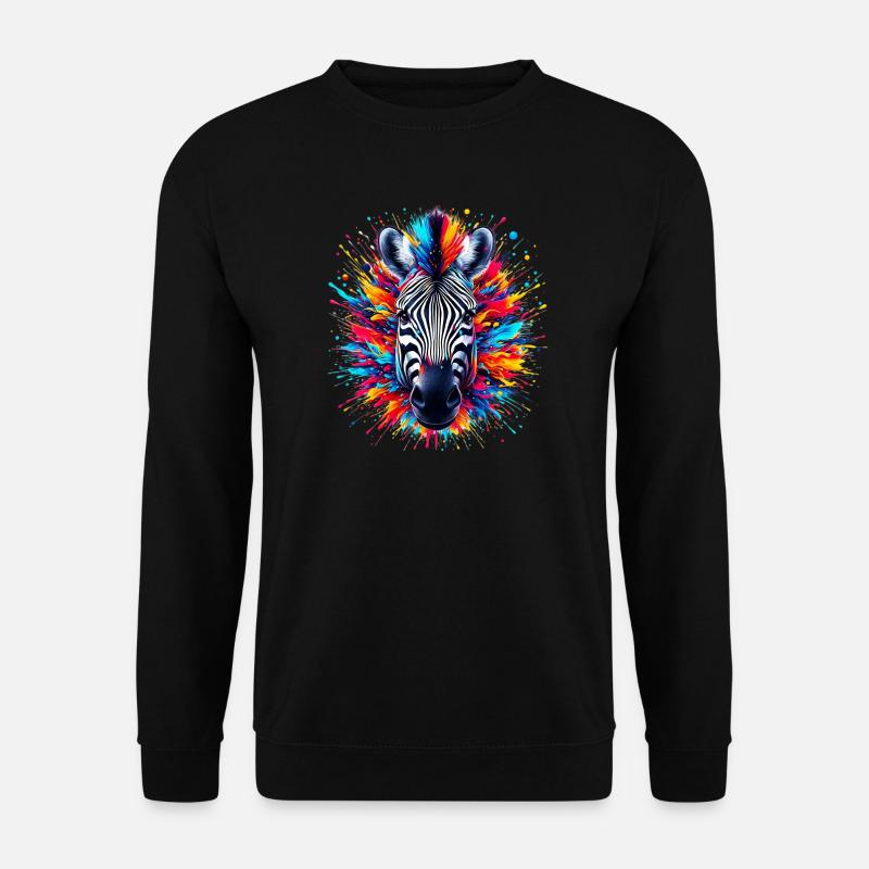 Zebra - Unisex Pullover - Schwarz