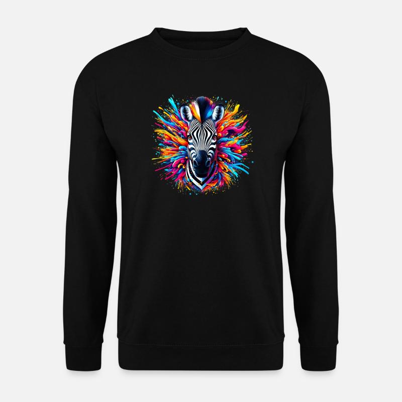 Zebra - Unisex Pullover - Schwarz