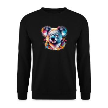 Koala - Unisex Sweatshirt - black - Front - Alina (178cm) & Michal (187cm)