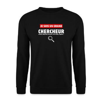 Suchen, Suchen, Verlieren Ihrer Schlüssel - Unisex Pullover - Schwarz - Vorne - Alina (178cm) & Michal (187cm)