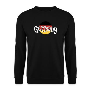 Deutschland Deutsche Flagge - Unisex Pullover - Schwarz - Vorne - Alina (178cm) & Michal (187cm)