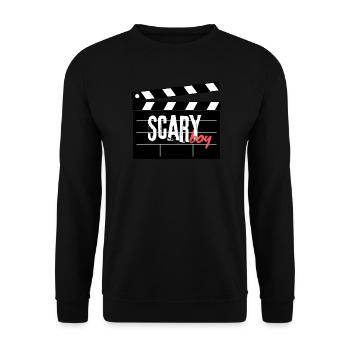 Scary Boy Film Clapperboard Design - Unisex Sweatshirt - black - Front - Alina (178cm) & Michal (187cm)