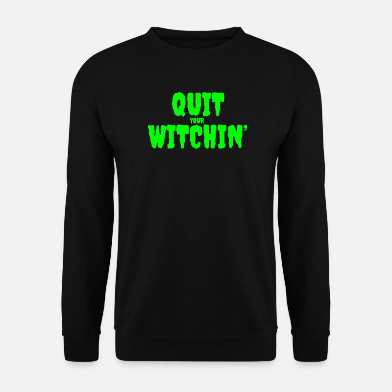 Spooky Green Witching Quit Design - Unisex Pullover - Schwarz